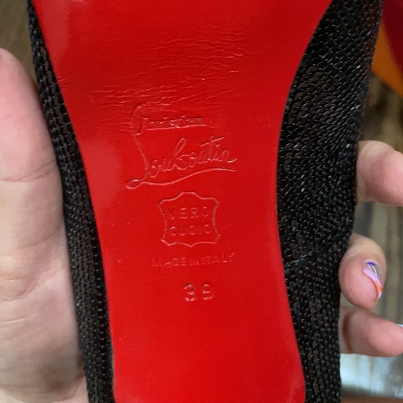 🛑🛑🛑SOLD🛑🛑🛑Christian Louboutin Very Prive Black Sequins pump - Picture 12 of 13